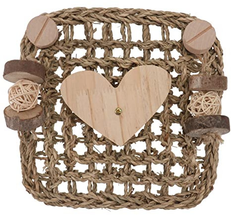 BESPORTBLE 2pcs Eco-friendly Guinea Pig Cage Mat Woven Grass Bedding for Rabbits Chinchillas Hamsters Pet Supplies Cage Mat Grass