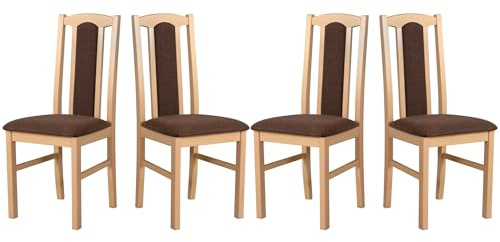 LeafDesign Esszimmerstühle Holz - Esszimmerstuhl 120 kg - Stuhl Buche Massiv - Stühle Esszimmer 4er Set - Holzstuhl - Esstischstühle - Küchenstühle 4er Set
