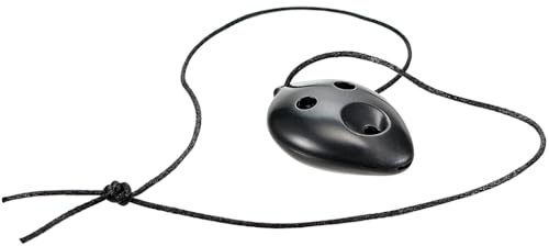 RuiJOTWAT 6 Hole Ocarina C Key Plastic Ocarina With Lanyard Music Instrument For Beginner Best Gift (Black)
