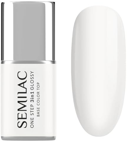 Semilac UV-nagellack 3-i-1 One Step Glossy S251 Coconut Cream 7 ml