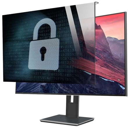 ASerZenith Computer Privacy Screen Filter, Hanging Removable Acrylic Screen Protector, Anti Blue Light Eye Protection for 19-32 Inch Monitors (23/24in 540x340mm)