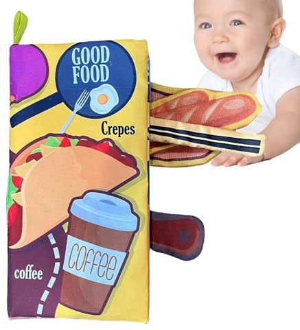 Dreuhuing Libro Morbido per Bambini - Giocattoli Morbidi Sonori Lavabili Masticabili - Giocattoli Fruscianti per Bambini,per Asilo Scuola Materna Viaggio Casa Gioco Vacanza Compleanno Feste Indoor
