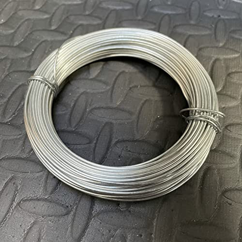 1Buy UK Roll of 1.2mm x 20m (20 Metres) Galvanised Garden Gardening Wire Heavy Duty Tie for Roses or Craft Metal Jewellery ideal for Making Accessories Silver Landscaping Plant Support