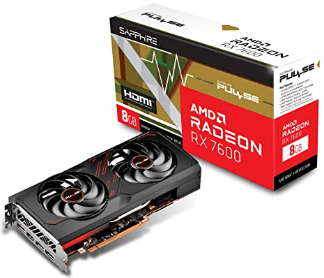 Sapphire 11324-01-20G Pulse AMD Radeon RX 7600 Gaming Graphics Card with 8GB GDDR6, AMD RDNA 3