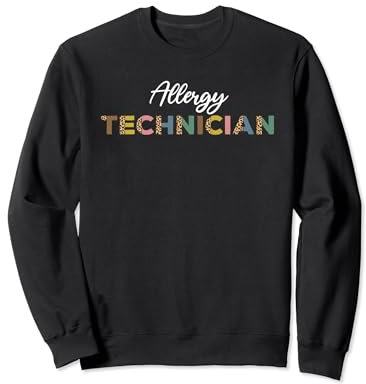 Technicien en allergie Expert en tests d'allergies Motif léopard Sweatshirt