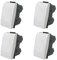 Set di 4 Interruttori Compatibili con Bticino Matix, Pulsante compatibile bticino interruttore Matix (4 Pulsanti)