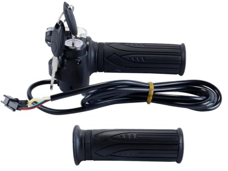 VOANZO Empuñadura de acelerador para bicicleta eléctrica Empuñadura de velocidad de 48 V con pantalla de voltaje y corriente