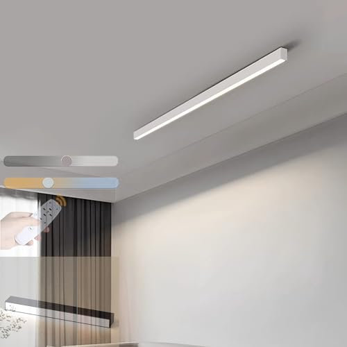 GZZBMY Plafon LED de Techo Moderna Lámpara de Techo LED Rectangular Regulable 2700K-6500K Luz de Techo con Mando a Distancia Moderno Lamparas de Plafon para Corredor Baño Cocina (Blanco,50CM 10W)