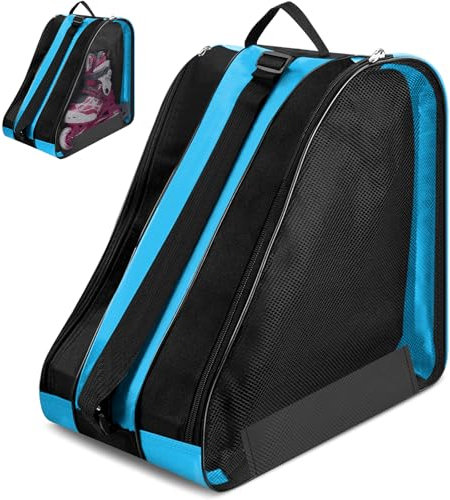 TOSAVGA Rollschuh Tasche Inliner Tasche, Ice Skate Bag Schlittschuh Tasch mit Henkeln, Schlittschuhe Tasch Kinder/Erwachsene, Tasches für Eislaufschuhe, Eiskunstlauf Schlittschue, Eislauftasch