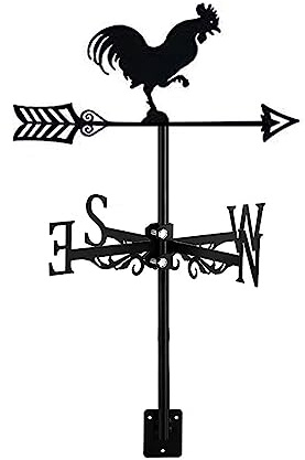 Adorno de Metal con Forma de Gallo, Veleta para Techo, decoración de Exterior para cobertizo, jardín, Patio, Estilo 13