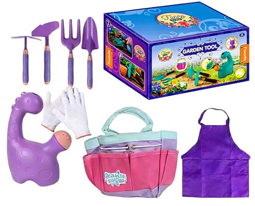 Kinder-Gartengeräte, vielseitige Gartenarbeit, 9-teilig, Kinder-Garten-Set, Bodenlockerungsschaufel, leichtes Design, für Kinder, Hof, Bauernhof, Kindergarten, Balkon, , Rasen