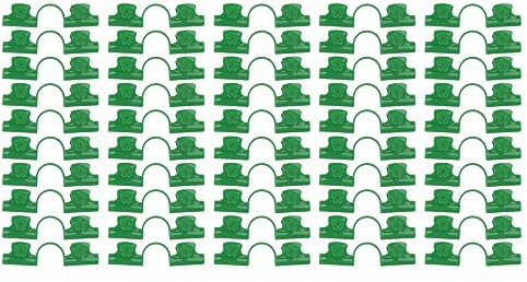 Cloimei Morsetti per serra 50 Pezzi Clip per pellicole per piante in plastica PE resistente Antiscivolo Morsetti per cerchi da giardino per la costruzione di serre Orticoltura Rete (8mm)