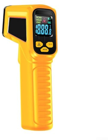 Hög infraröd termometer med röstfunktion, uppladdningsbar beröringstemperatur detektor -50 ° C till 800 ° C för maskinmatlagning och HVAC