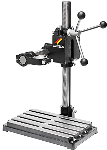 WABECO Bohrständer Fräsständer BF1240 mit 3-Speichen Drehkreuz Z-Achse, 2 Zustellachsen vertikal/horizontal Säule 500 Ausleger 350 mm Made in Germany