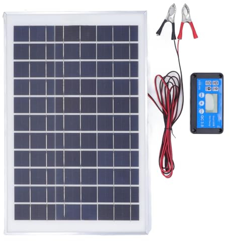 Solpanelssats, 50W 18V Solbatteri Underhållsladdare Med MPPT Vattentät Laddningskontroll 3 Meter Batteriklämma För Utomhushusbil Båtsläp Husbil