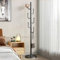 acfeco Jackenständer Metall, Kleiderständer Stabil mit Marmorsockel, Garderobenständer Modern Standgarderobe Schwarz 6 Haken 29x29x174 cm für Flur Schlafzimmer und Wohnzimmer