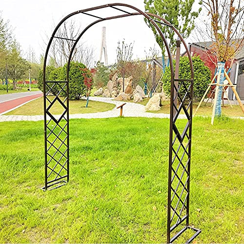Arco de jardín galvanizado Extra Ancho para Plantas trepadoras de Boda, 180 x 230 cm (marrón 260 x 230 cm)
