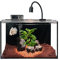 10 Liter Nano Fish Tank with Filter, Led Light, Gravel, Stone, Aquascape Starter Aquarium Set, Betta Fish Tank (30x18x20cm,10L)