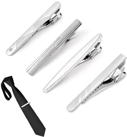 IBXWMNG Pince à Cravate Homme en Métal avec Motifs Modernes Épingle Élégante Cravate Bar Clips