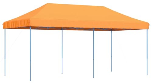 vidaXL Tenda Party Arancione 292 x 580 x 315 cm Tessuto Oxford, Giardino e terrazza, tendone Moderno, Gazebo per Eventi, Gazebo Pieghevole, Padiglione all'aperto, Ombra per Festival, rifugio temporan