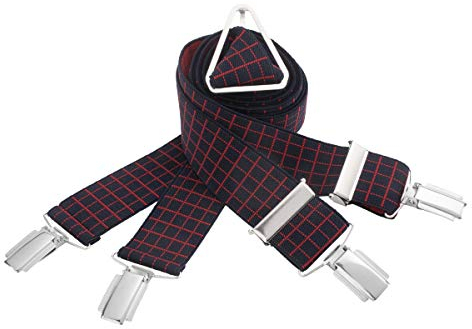 LINDENMANN Hosenträger Herren X-Form, Größe/Size:120, Farbe/Color:blau