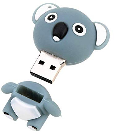 N-K Clé USB 2.0 en forme de mini animal de dessin animé Gris 32 Go
