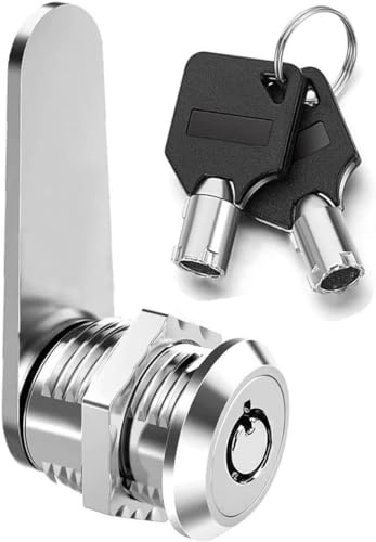 Litensh Cerradura tubular de leva con llaves diferentes, cerradura de buzón de correo y gabinete, cerradura de puerta y cajón, cerradura de armario (20 mm)