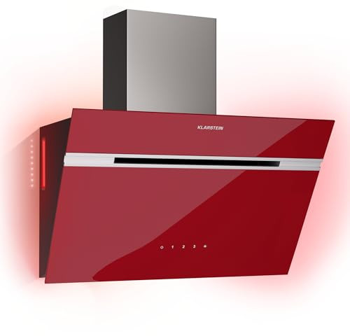 Klarstein Alina Dunstabzugshaube - 60cm Kopffreihaube, 600 m³/h Luftstrom, Touch Control, A Energieeffizienz, LED Beleuchtung, Umluft & Abluft