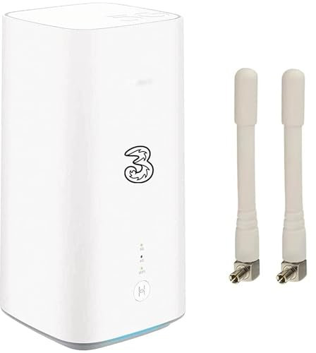 Unlocked Three Mobile H112-370 5G Home/Office Wi-Fi 6 Router. 2.33GBPS. Includes 2 x External Antennas. Works with any Mobile Network Worldwide (Renewed)
