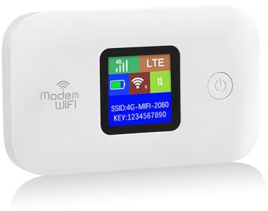 Portable 4G LTE WiFi Router,Portable Wifi Travel Router with SIM Card Slot,Pocket 4G Internet Hotspot Up To 10 Users for Travel Phone Computer Laptop