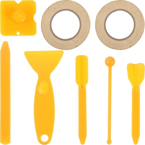 Alipis Set Utensili per Calafataggio Professionale 8 Pezzi, Strumenti la Sigillatura delle Piastrelle e Finitura Pavimenti Bagno, Raschietti Resistenti e Riutilizzabili per Giunti