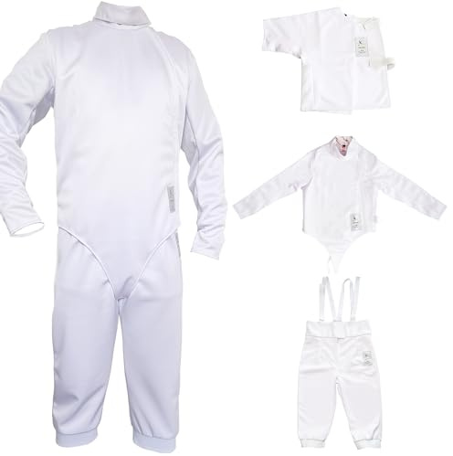 LEONARK 350NW Fechten Uniformanzug - Hosen Jacke Weste Set für Folie Degen Säbel (58)