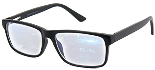 BLUE CUT Blue Light Blocking Glasses for Men and Women – Anti-Fatigue Computer Gaming Glasses to Reduce Eye Strain, Black, 1.50 Magnification