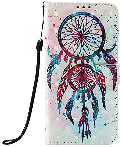 Samsung Galaxy A71 Case Flip 3D Premium Soft PU Leather Shockproof Wallet Cover with Magnetic Stand Card Holder ID Slot Folio TPU Bumper Protective Phone Case for Samsung Galaxy A71 Dream Catcher