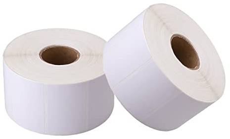 Lot de 1000 étiquettes d'adresse auto-adhésives de qualité supérieure en rouleau de 32 mm x 57 mm d'étiquettes thermiques pour le bureau, étiquettes alimentaires pour la cuisine, bocaux (2 rouleaux)