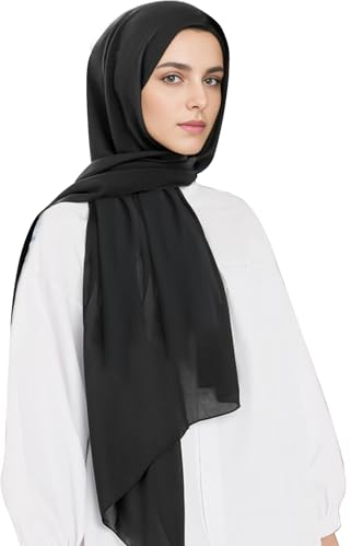 flintronic Hijab Kopftuch Damen muslimisch, Kopftuch Schal aus Leicht Stoff, Muslim Kleid Türkisch Premium Gebetskopftuch, Türkische Premium Qualität
