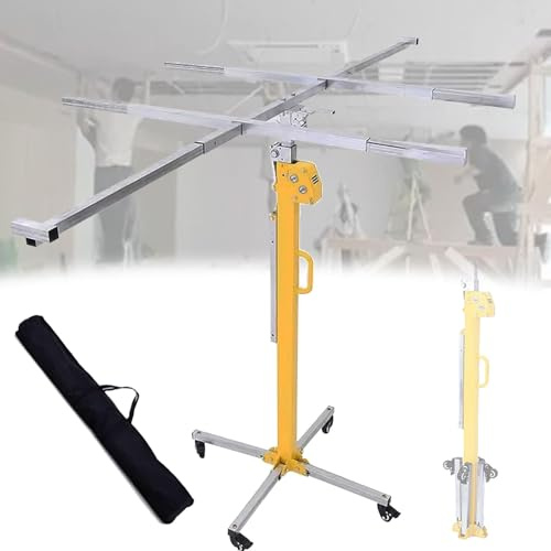 3 in 1 Drywall Lift Lifter Plaster Board Panel Hoist Jack Tool - 3/3.5/4/4.5/5m Max Height Drywall Lift Panel Hoist Jack Lifter, Labor-Saving Construction Tools,5m