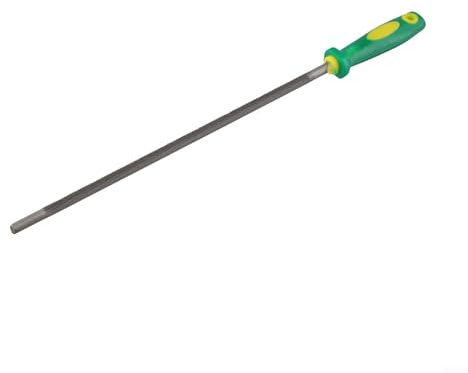 Lime ronde pour affûtage de chaîne de tronçonneuse 4,0/4,8/5,5 mm en acier à haute teneur en carbone avec poignée en plastique 28,5 cm pour le travail du bois électrique et (5,5 mm)