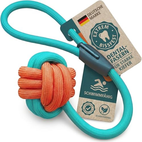 derpuck Lucy Zerrspielzeug mit Handschlaufe - schwimmt im Wasser, trocknet schnell, für aktive kleine & mittlere Hunde