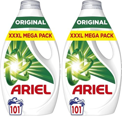 Ariel Washing Liquid Laundry Detergent, Clothes Washing Liquid, 101 Washes, Stain Remover for Clothes & Odour Removal In 1 Use, Brrrilliant Even In Cold & Short (Pack of 2)