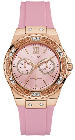 GUESS Femmes Analogique Quartz Montre avec Bracelet en Silicone U1053L3