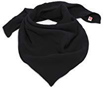 nanito Schal Halstuch Babyhalstuch Kinderschal Musselin Musselintuch Farbwahl Kinder Kinderhalstuch Baby Junge Mädchen Spucktuch Tuch 100% Bio Baumwolle 45 x 45 cm (schwarz)