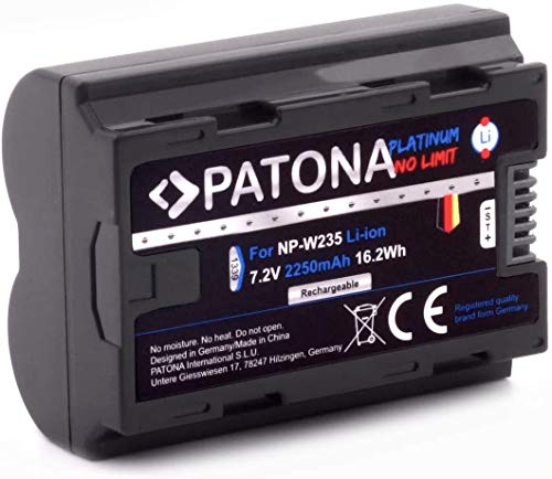 PATONA NP-W235 2400mAh Akku Platinum-Serie für GFX-50s II GFX-100S GFX-100 II X-H2 X-H2S X-S20 X-T4 X-T5