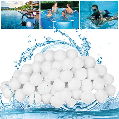 GothicBride Filterballs für sandfilteranlagen, 1400g filterbälle für Schwimmbad, Filterpumpe, Aquarium Sandfilter