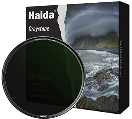 Haida Filtro ND1000 de 72 mm, 10 paradas, filtro de densidad neutra, filtro de lente multicapa con anillo exterior dorado