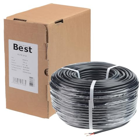 Autokabel KFZ Kabel 2x1,5 mm² 25m flach | Flachkabel Fahrzeugleitung 2-Polig | Stromkabel für Auto, Anhänger, Wohnmobil, Boot | Anhängerkabel elektrisches Kabel bis zu 60V vielseitig einsetzbar