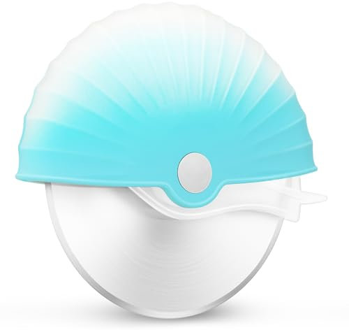 Asdirne Rotella tagliapizza con coperchio protettivo per lama, rimovibile e lavabile in lavastoviglie