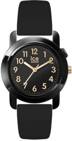 ICE-WATCH - Ice find Black Gold - Schwarze Damenuhr mit Silikonarmband - 024917 (Small)