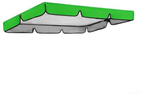 Cubierta de repuesto para columpio de jardín de 3 plazas, parte superior de tela Oxford impermeable, protección de muebles de patio al aire libre, 164 x 114 cm (verde)