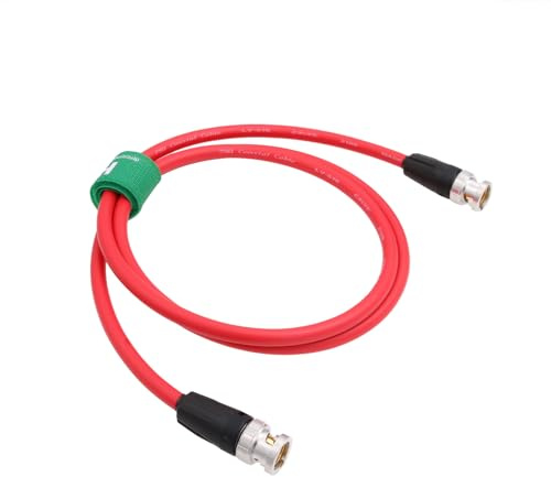 HangTon HT 12G 4K original SDI câble vidéo coaxial BNC à BNC canare LV - 61s 75 ohms pour moniteur d'appareil photo Flex Shield 1.5M rouge